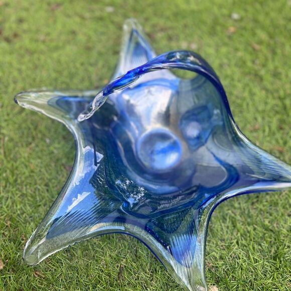 Murano Art Glass Starfish Candy Dish Artsy Collectible Whimsical  Ocean Lover - Picture 5 of 8